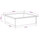 vidaXL Tűzrakó Gyűrű Rozsdás 90 x 90 x 25 cm Időjárásálló Acél