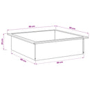 vidaXL Tűzrakó Gyűrű Rozsdás 90 x 90 x 25 cm Időjárásálló Acél