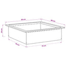 vidaXL Tűzrakó Gyűrű Rozsdás 80 x 80 x 25 cm Időjárásálló Acél