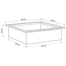 vidaXL Tűzrakó Gyűrű Rozsdás 90 x 90 x 25 cm Időjárásálló Acél