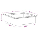 vidaXL Tűzrakó Gyűrű Rozsdás 100 x 100 x 25 cm Időjárásálló Acél