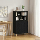 vidaXL Magasfiú Fekete Tölgy 60 x 36 x 110 cm Szerelt Fa