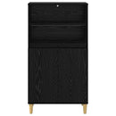 vidaXL Magasfiú Fekete Tölgy 60 x 36 x 110 cm Szerelt Fa