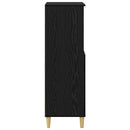 vidaXL Magasfiú Fekete Tölgy 60 x 36 x 110 cm Szerelt Fa