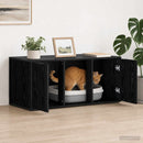 vidaXL Macska ketrec bútor Fekete Tölgy 100 x 49 x 45 cm Szerelt Fa