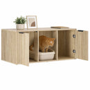 vidaXL Macska ketrec bútor Sonoma Tölgy 100 x 49 x 45 cm Szerelt Fa