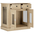vidaXL Kutya ketrec bútor Sonoma Tölgy 80 x 47,5 x 80 cm Szerelt Fa