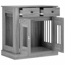 vidaXL Kutya ketrec bútor Szürke Sonoma 80 x 47,5 x 80 cm Szerelt Fa