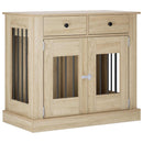 vidaXL Kutya ketrec bútor Sonoma Tölgy 90 x 47,5 x 80 cm Szerelt Fa