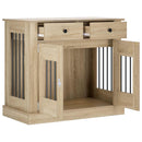 vidaXL Kutya ketrec bútor Sonoma Tölgy 90 x 47,5 x 80 cm Szerelt Fa
