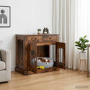 vidaXL Kutya ketrec bútor Füstös Tölgy 90 x 47,5 x 80 cm Szerelt Fa