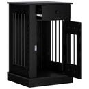 vidaXL Kutya ketrec bútor Fekete Tölgy 50 x 47,5 x 80 cm Szerelt Fa