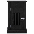 vidaXL Kutya ketrec bútor Fekete Tölgy 50 x 47,5 x 80 cm Szerelt Fa