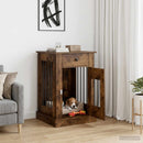 vidaXL Kutya ketrec bútor Füstös Tölgy 50 x 47,5 x 80 cm Szerelt Fa