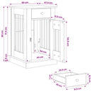 vidaXL Kutya ketrec bútor Antik Fa 50 x 47,5 x 80 cm Szerelt Fa