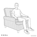 vidaXL XL fotel párnákkal Tópszínű 1,5 vonalas szövet