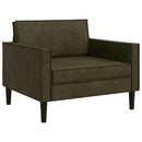 vidaXL XL fotel Katonai zöld Műsuede Bőr