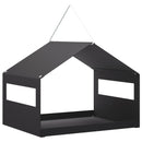 vidaXL Függő madáretető Acél Fekete 30 x 23 x 23 cm