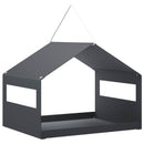 vidaXL Függő madáretető Acél Antracitszürke 30 x 23 x 23 cm