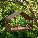 vidaXL Függő madáretető Időjárásálló Acél Rozsdás 30 x 23 x 23 cm