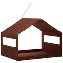 vidaXL Függő madáretető Időjárásálló Acél Rozsdás 30 x 23 x 23 cm