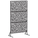 vidaXL Magánszféra Képernyő 100 x 50 x 180 cm Acél Fekete