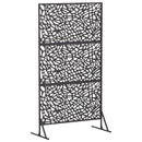 vidaXL Magánszféra Képernyő 100 x 50 x 180 cm Acél Fekete