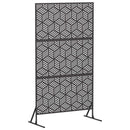 vidaXL Magánszféra Képernyő 100 x 50 x 180 cm Acél Fekete
