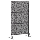 vidaXL Magánszféra Képernyő 100 x 50 x 180 cm Acél Fekete