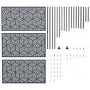 vidaXL Magánszféra Képernyő 100 x 50 x 180 cm Acél Antracitszürke