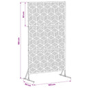 vidaXL Magánszféra Képernyő 100 x 50 x 180 cm Acél Antracitszürke