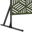vidaXL Magánszféra Képernyő 100 x 50 x 180 cm Acél Olajzöld