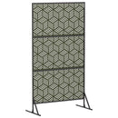 vidaXL Magánszféra Képernyő 100 x 50 x 180 cm Acél Olajzöld