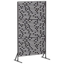 vidaXL Magánszféra Képernyő 100 x 50 x 180 cm Acél Fekete