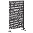vidaXL Magánszféra Képernyő 100 x 50 x 180 cm Acél Fekete