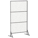 vidaXL Magánszféra Képernyő 100 x 50 x 180 cm Acél Fehér