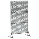 vidaXL Magánszféra Képernyő 100 x 50 x 180 cm Horganyzott Acél Ezüst