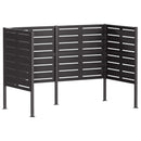 vidaXL Kukásláda képernyő 167 x 85 x 113 cm Acél Fekete