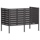 vidaXL Kukásláda képernyő 167 x 85 x 113 cm Acél Fekete