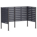 vidaXL Kukásláda képernyő 167 x 85 x 113 cm Acél Antracitszürke