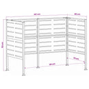 vidaXL Kukásláda képernyő 167 x 85 x 113 cm Acél Antracitszürke