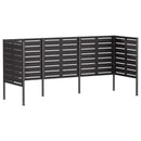 vidaXL Kukásláda képernyő 249 x 85 x 113 cm Acél Fekete