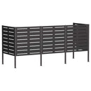 vidaXL Kukásláda képernyő 249 x 85 x 113 cm Acél Fekete