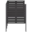 vidaXL Kukásláda képernyő 249 x 85 x 113 cm Acél Fekete