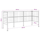 vidaXL Kukásláda képernyő 249 x 85 x 113 cm Acél Fekete