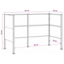 vidaXL Kukásláda képernyő 167 x 85 x 113 cm Acél Antracitszürke