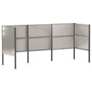 vidaXL Kukásláda képernyő 249 x 85 x 113 cm Rozsdamentes Acél Ezüst