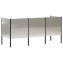 vidaXL Kukásláda képernyő 249 x 85 x 113 cm Rozsdamentes Acél Ezüst