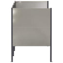 vidaXL Kukásláda képernyő 249 x 85 x 113 cm Rozsdamentes Acél Ezüst