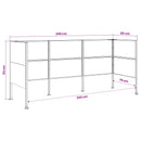 vidaXL Kukásláda képernyő 249 x 85 x 113 cm Rozsdamentes Acél Ezüst